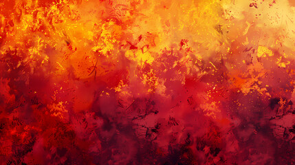 Fototapeta premium Vibrant abstract artwork with fiery red and yellow hues, capturing intense energy and movement.
