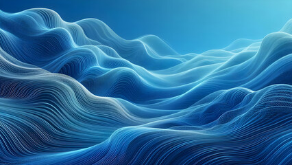 Abstract background a blue wavy lines in a blue background