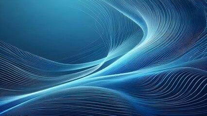 Abstract background a blue wavy lines in a blue background
