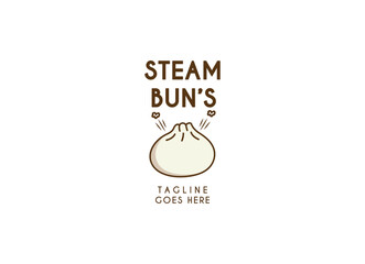 Steamed buns logo design vector template. Chinese steamed bun.