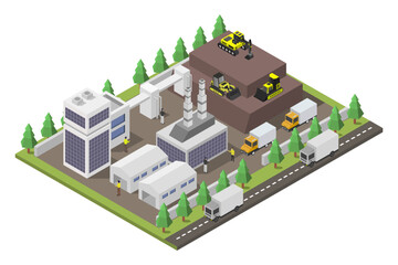 Coal Mining Isometric
