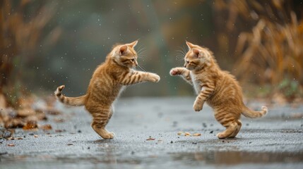 Cute Cats Are Playing