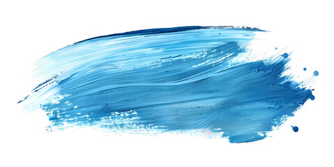Painting of Navy Blue Brush Stroke Isolated on White Background, Light Blue