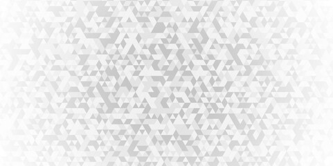 Obraz premium Abstract digital grid light pattern white Polygon Mosaic triangle Background, business and corporate background. Vector geometric technology gray and white triangle element light background.