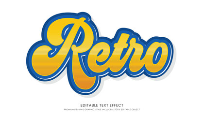 retro editable 3d text effect template bold typography and abstract style drinks logo and brand