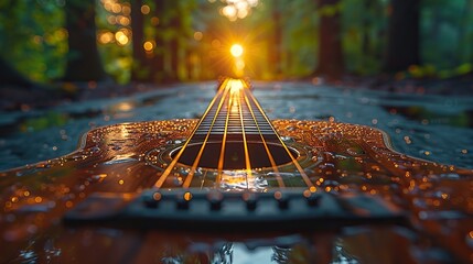 Guitar strings, akin to a musical bridge, connect diverse worlds through the harmony of sound.