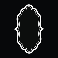 border frame Vector illustration for frame, border, corner design template. Elements in eastern style. Floral border. Arabic ornament. Suitable for use as borders on frames, invitations, calligraphy