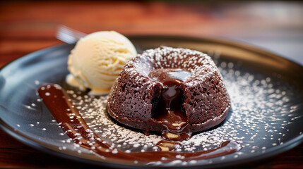 Exquisite Dessert Petit G&acirc;teau with Cream Delight Chocolate