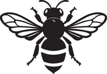 A Bee icon silhouette vector art  illustration