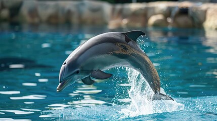 Characteristics of dolphins agile sociable smart jumping and playful marine animals