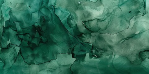 Abstract Watercolor Texture Elements on Deep Green Ink Background - Ethereal 4K HD Wallpaper with Smoke and Negative Space，Watercolor texture elements on background dark green ink, ink, artistic conce