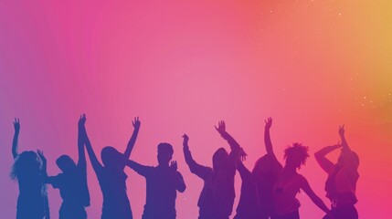 International youth day. Teenagers, happy and cheerful, smiling and laughing, together, young and funny. Entertainment for young people. Teens make the future