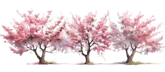 Obraz premium blossoming flower tree white background