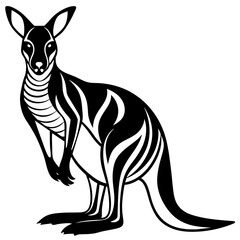 kangaroo with baby vector illustration