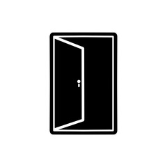 Door icon in trendy flat style isolated on gray background. Open door symbol for your website design, logo, app, UI. Vector illustration, EPS10.