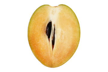 a half of sapodilla isolated transparent