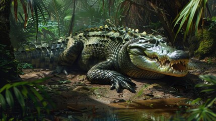 Large reptiles known to reside in tropical areas are crocodiles