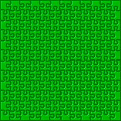 Background of green jigsaw puzzle stock illustration.