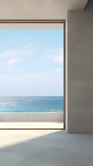 Minimalist concrete room