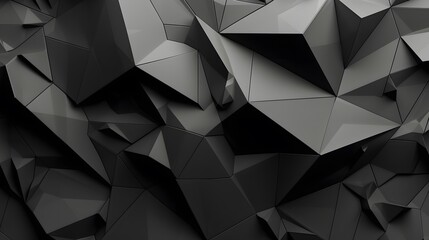 Obraz premium Modern black metal low poly backdrop. 