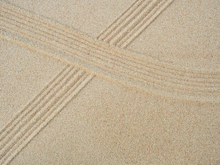 Zen Garden Sand Background Japanese Balance Meditation Relax Buddhism Spirituality, Pattern Line Wave Mandala Mockup Spa Vacation Yoga Lifestyle Natural Desert Summer, Texture Desert,Aroma Therapy.