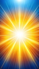 Obraz premium an illustration of the sun shining brightly in the sky with rays spreading out