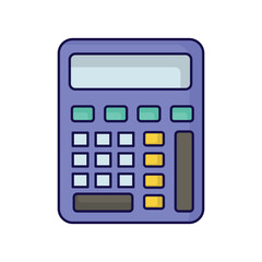 calculator icon with white background vector stock illustration