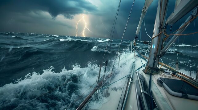 dangers of lightning for sailors at sea, explaining safety precautions that need to be taken when lightning storms strike open waters