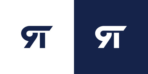 Modern and unique GT logo design