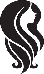 Hair icon silhouette vector style art illustration
