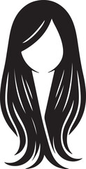 Hair icon silhouette vector style art illustration