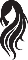 Hair icon silhouette vector style art illustration