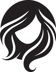 Hair icon silhouette vector style art illustration