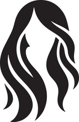 Hair icon silhouette vector style art illustration