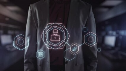 Animated diagram of the tasks of a financial specialist.