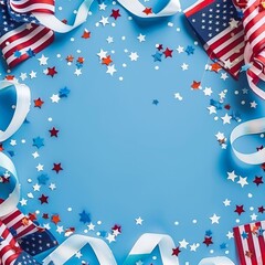 Obraz premium USA 4 July Independence Day design of America flag background