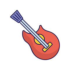 music class icon with white background vector stock illustration