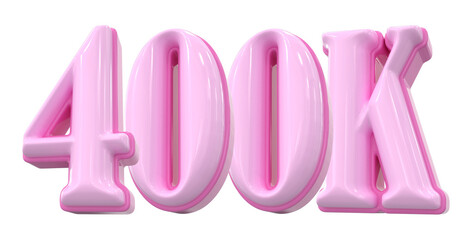 400K Follow Number Pink