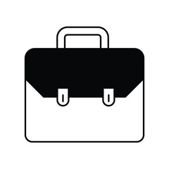briefcase icon with white background vector stock illustration