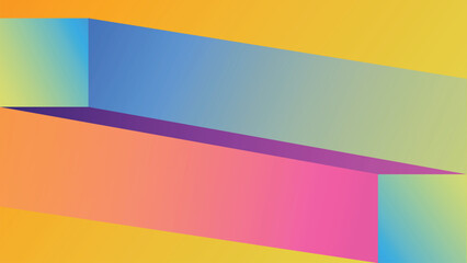 Vibrant geometric shapes gradient background vector.  Abstract trendy modern design wallpaper for landing page, covers, Brochures, flyers, Presentations,Banners. Vector illustration.