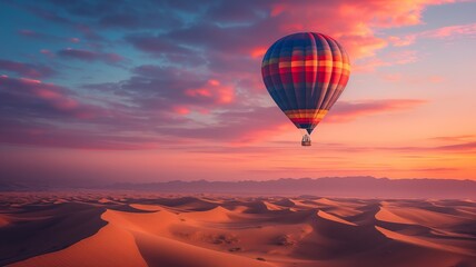 Fototapeta premium Hot Air Balloon at Sunset