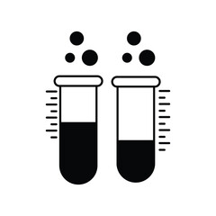 test tube icon with white background vector stock illustration