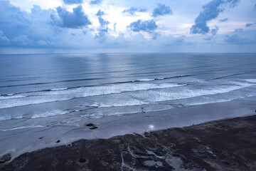 Aerial footage of Harnai beach at Dapoli, located 200 kms from Pune on the West Coast of Maharashtra India.