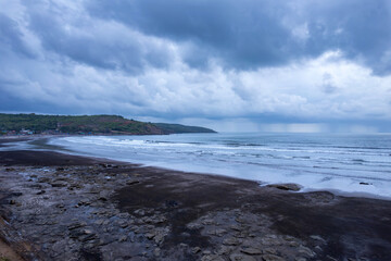 Aerial footage of Harnai beach at Dapoli, located 200 kms from Pune on the West Coast of Maharashtra India.