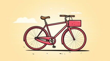 Fototapeta premium Unique promotional bike for bike tours and cycling events with customizable message bubble.