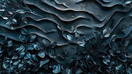 3d botanical abstract background