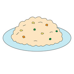 plate of fried rice icon