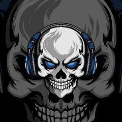 Music Skull with headset