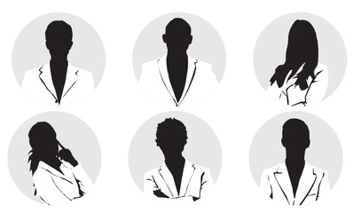 businesspeople profile avatar silhouette