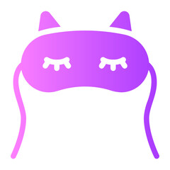 sleeping mask gradient icon